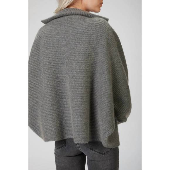 NEW MANDKHAI cashmere and wool-blend kimono jacket in grey - Picture 5 of 5